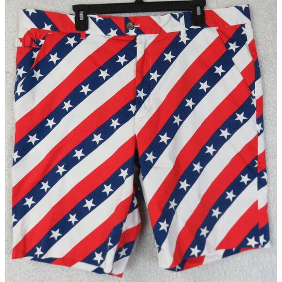 Other - Mens Royal & Awesome Golf Shorts Size 42 Casual Blue Red White‎ American Flag